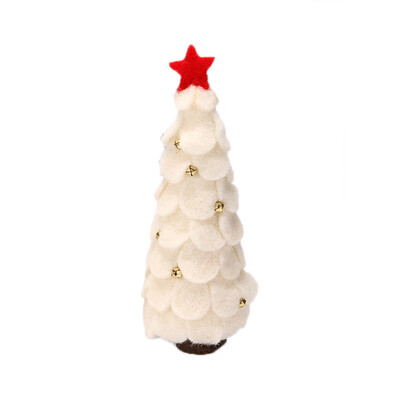 

〖Follure〗Table Decoration Christmas Tree Shape Wool Wooden Tree ornaments Childrens Gift