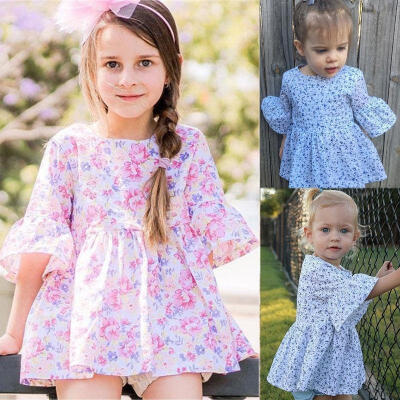 

New Newborn Baby Girl Kid Princess Dresses Floral Party Dress Outfit Sundress