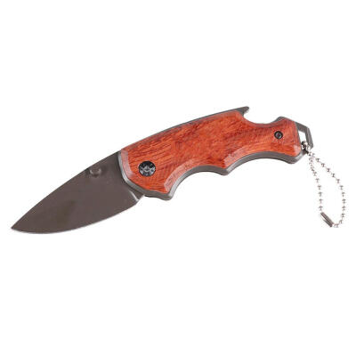 

Stainless Steel Folding Knife Pipe Cutter Wood Handle Knife Outdoor Tools