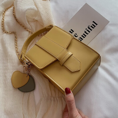 

2019 new Korean version of vertical small square bag female diagonal simple Joker belt bag female student bag