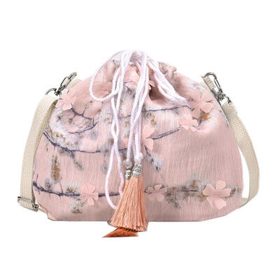 

Flower Decor Drawstring Packs Women Travel Shoulder Bags Crossbody Art Bag