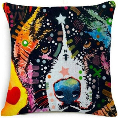 

1PCS European&American style oil painting dog cat linen pillow pillowcase