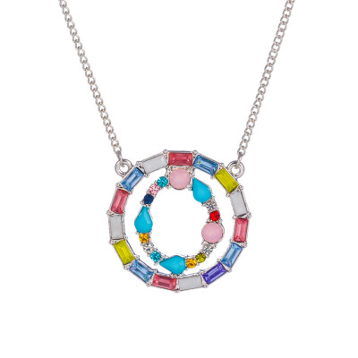 

Fashion Gold Silver Style Cubic Zirconia A-Z Initials Letter Pendant Necklaces