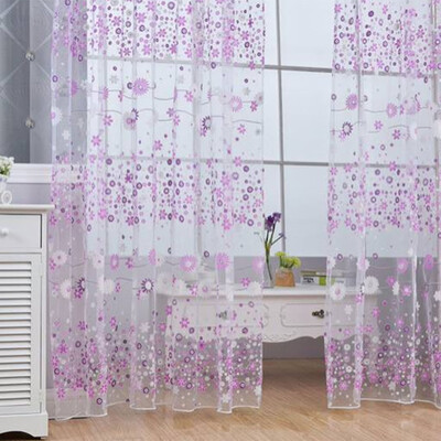 

Pastoral Small Flower Offset Screen Curtain Bathroom Bedroom Curtain