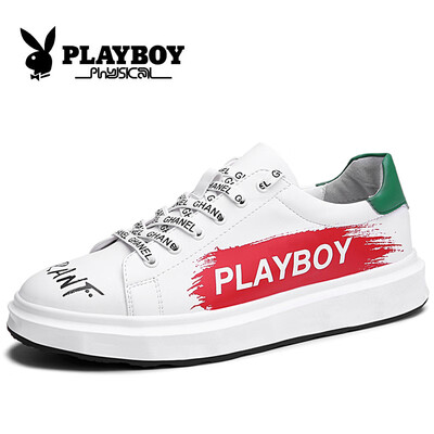 

Playboy PLAYBOY mens Korean version of the tie wild trend casual shoes low to help CX39493 white green 39