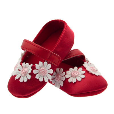 

Infant Toddler Newborn Baby Girls Flower Print Soft Sole Anti-slip Single Shoes