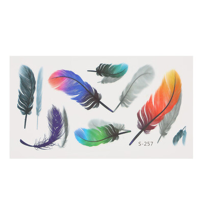 

Removable Waterproof Temporary Tattoo Stickers Skull Rose Flower Totem Feather Body Arm Art Decoration