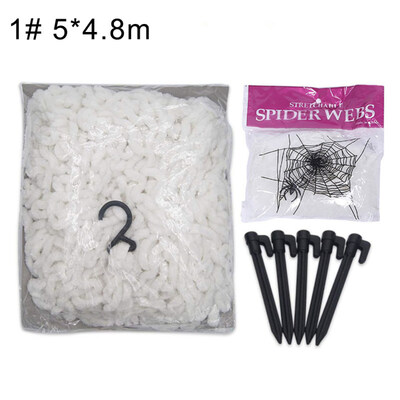 

Stretchable Scary Spider Web Cobweb Outdoor Decoration Halloween Prank Props