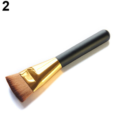 

Cosmetic Pro Wooden Handle Powder Foundation Face Brush Flat Soft Makeup Brush