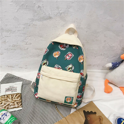 

Shoulder bag female new Korean students large capacity canvas bag wild fashion travel backpack