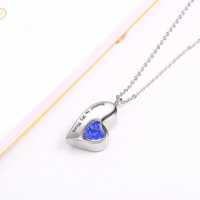 

Love in My Heart Heart Memorial Necklaces Cremation Ash Urn Pendant Necklace