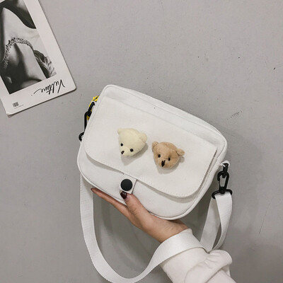 

Tailored Women Fashion Canvas Bear Coin Purse Shoulder Messenger Casual Bags