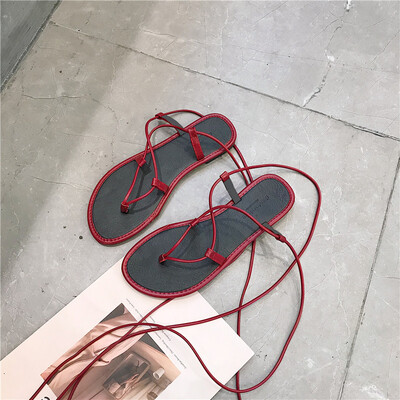 

Summer Female Shoes Holiday Wind Flat Bottom Lace Roman Sandals Female Gentle Lace Fashion Single Shoes