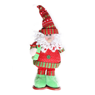 

Gobestart 1pcs Telescopic Doll Santa Claus Snowman Doll Christmas Toy Home Room Ornament