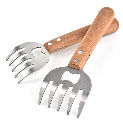 

2PCSSet Outdoor Bear Paws Forks Kitchen BBQ Tool Multi-Functional Meat Divider Claws Holder Handler Tongs Pull Shred Shredder