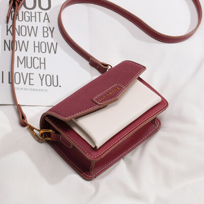 

Hong Kong style girl retro spring&summer 2019 hit color girl bag small bag chic small square bag new oblique bag tide