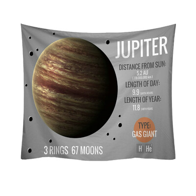 

Toponeto Fashion Tapestry Planet Universe Pattern Style Decorative Tapestry Home Decor
