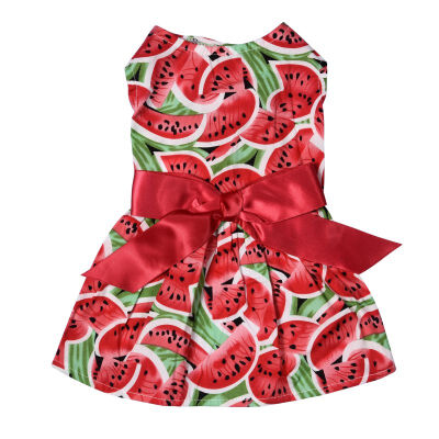 

Summer Pet Dog Cotume Lovely Fruit Print Vestido Princess Small Dog Dress Puppy Clothes