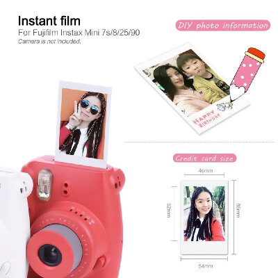 

Fujifilm Instax Mini 20 Sheets White Film Photo Paper Snapshot Album Instant Print for Fujifilm Instax Mini 7s825909