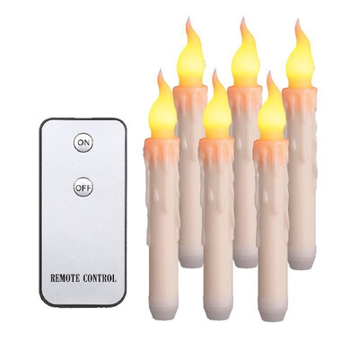 

Led Long Electronic Candles Creative Simulation Tears Remote Control Candlelight Wedding Religious Candles