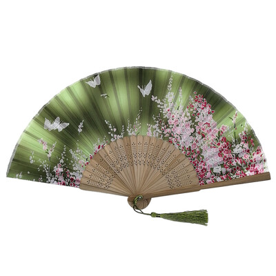 

〖Follure〗Folding Fans Handheld Fans Bamboo Fans Womens Hollowed Bamboo Hand Holding Fan
