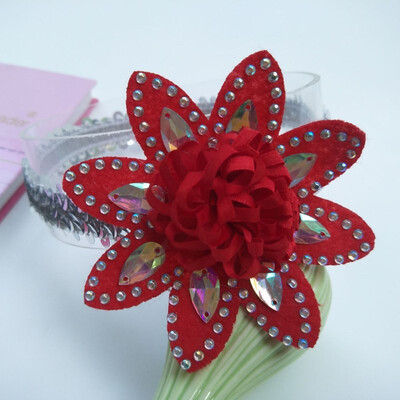 

baby girl sequins flower design family matching headband headdress costume wreath photography props party gift