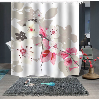 

〖Follure〗Popular Waterproof Shower Curtain With 12 Hooks Printed Bathroom 180x180cm