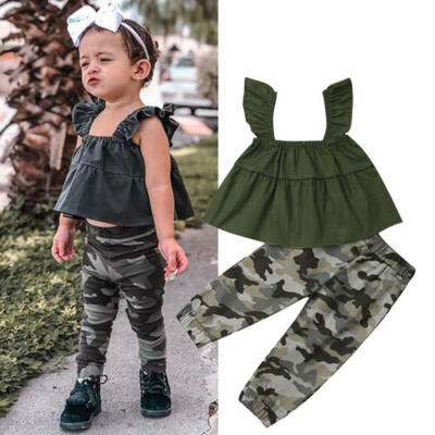 

US Toddler Baby Girls Infant Clothes T-shirt Top Leggings Outfits Set Tracksuit