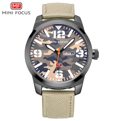 

MINI FOCUS Fox Mens Watch Quartz Watch Sports Camouflage Wind Import Movement Nylon Strap