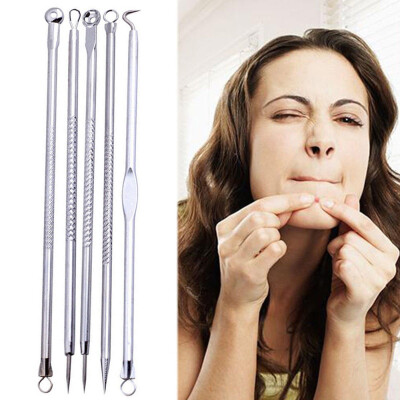 

Toponeto 5 Pcs Pimple Blemish Comedone Acne Extractor Remover Tool Set