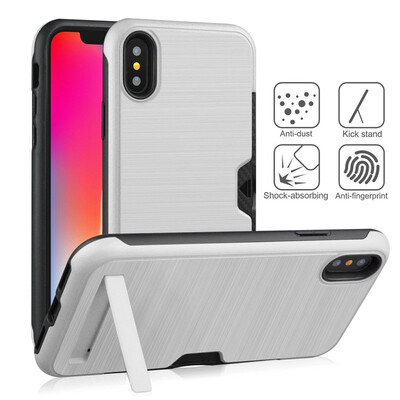 

Stand Phone Case Apple iPhone XR Armor Bumper Case iPhone XR Silicone TPU Cover iPhone XR X R Card Holder Case 61"