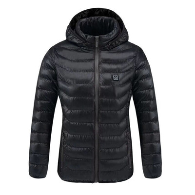 

HOT Men Women Electric Heating Jacket USB Hooded Heated Coat Outwear Temp Warm