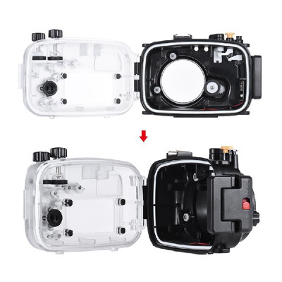 

MEIKON SY-13 40m 130ft Underwater Waterproof Camera Housing Black Waterproof Camera Case for Sony A6000