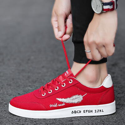 

2019 new summer mens shoes trend Korean version of mens tide shoes summer canvas casual shoes small white shoes shoes