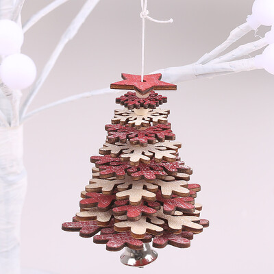 

Siaonvr Christmas Tree Wooden Hanging Pendant Store Door Ornament Xmas Home Decor