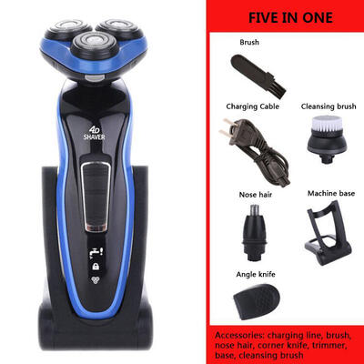 

Oasismall 4In1 Men Electric Shaver 4D Three Cutter Head Floating Whole Body Washable Shaving Machine
