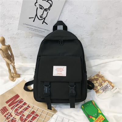 

Ins wind bag girl Korean version of high school backpack college students ancient sense junior high school girls campus simple sho