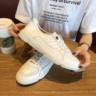 

The fashion of small white shoes womens casual single shoes in summer with breathable flat sole Korean version of 100 sets of sha