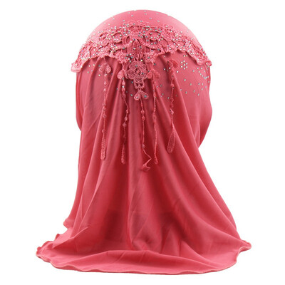 

Fashion Kids Girls Rhinestone Muslim Hijab Islamic Arab Scarf Headscarf Shawl