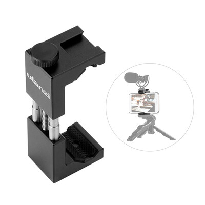 

Ulanzi Adjustable Smartphone Clip Holder Clamp Bracket Aluminum Alloy with Cold Shoe Mount 14" Screw Hole for iPhone 7 7 Plus 6 6