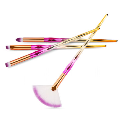 

Gobestart 4Pc Makeup Brushes Set Powder Foundation Eyeshadow Eyeliner Lip Cosmetic Brush