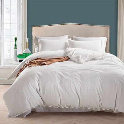 

Ball ball side wash the quilt set of cross-border pillowcase British American size for solid color bedding three-piece hot style o