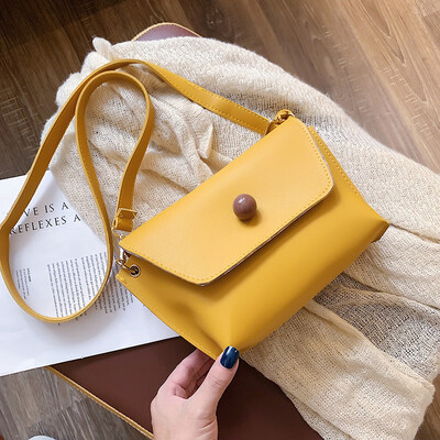 

Western style texture retro casual solid color Messenger bag female 2019 new simple wild fashion temperament shoulder bag