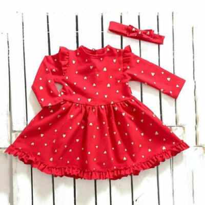 

Newborn Toddler Kids Baby Girls Xmas Dress Pageant Princess Tutu Dress Clothes