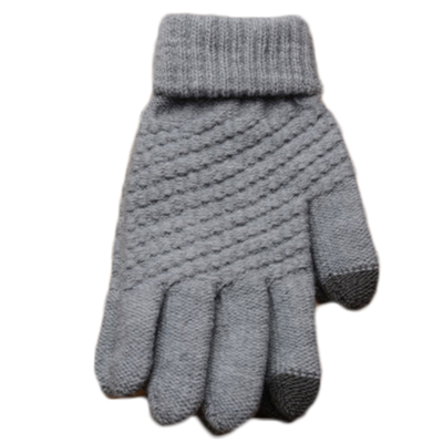 

Womens Winter Imitation Cashmere Solid Touch screen Knitted Mittens Gloves 1pair