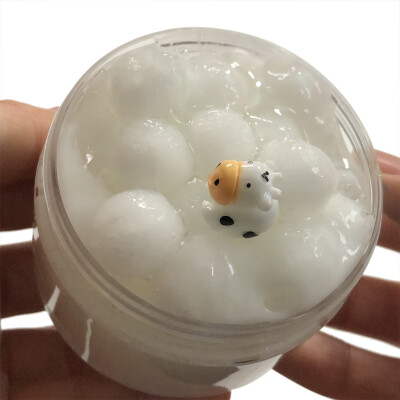 

〖Follure〗Milk Cow Duck Puff Cloud Slime Putty Scented Stress Kids Clay Toy 100ml