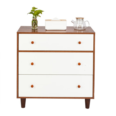 

Three-tier Drawer Bedside Cabinet Night Table White Bedroom Furniture Nightstand