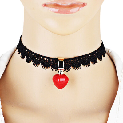 

Fashion Simple Black Lace Personality Long Section Necklace
