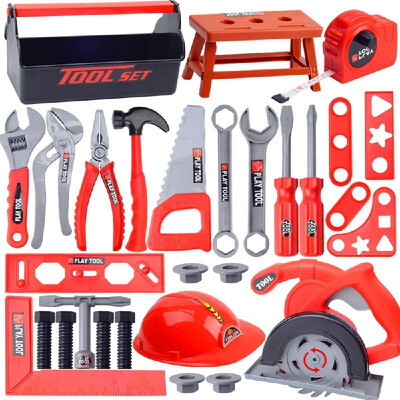 

31pcs Storage Box Suit Children Tools Set Kids Role Play Simulation Repair Tool