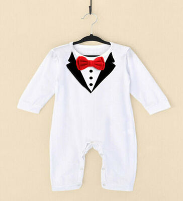 

Kids Baby Boys Toddler Gentleman Suit Romper Jumpsuit Bodysuit Clothes Outfit
